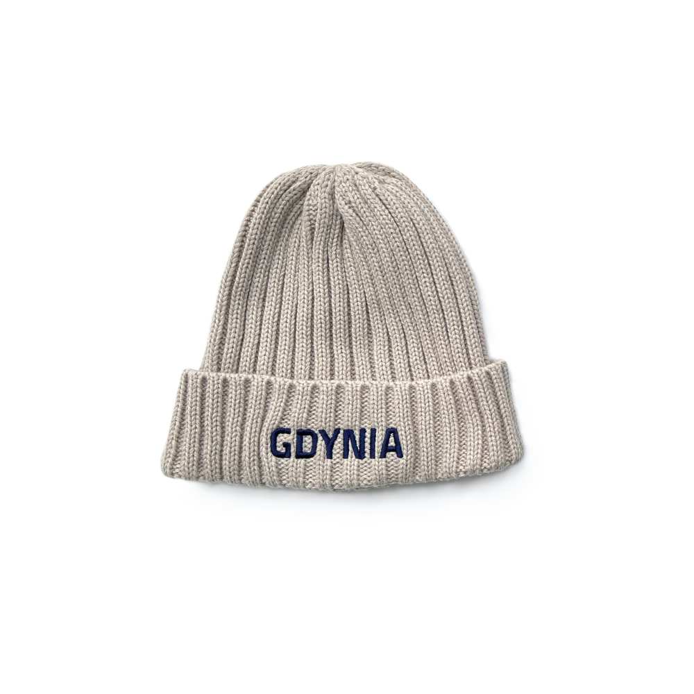 czapka z napisem Gdynia beżowa
