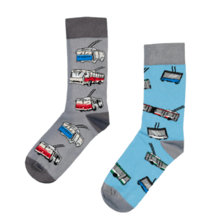 gdyńskie skarpetki trolejbusowe mismatched