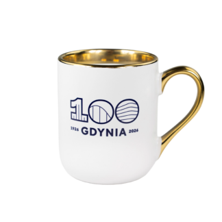 Kubek Gdynia100 ze złotym rantem