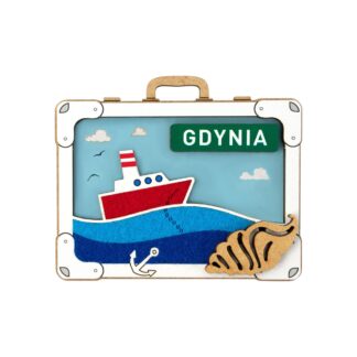 Magnes drewniany - statek