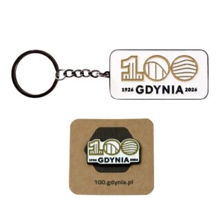 Zestaw pin+brelok Gdynia100